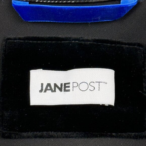 Jane Post Women's Black Trim Quilted Jacket Sz M Sleeve w/Buckles Full Lined NWT - Picture 8 of 15